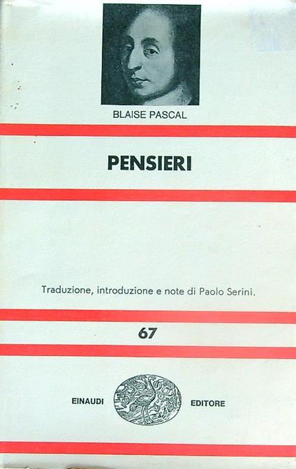 Pensieri - Blaise Pascal - copertina
