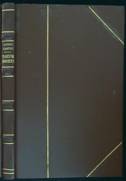 Transfinite numbers - Georg Cantor - copertina