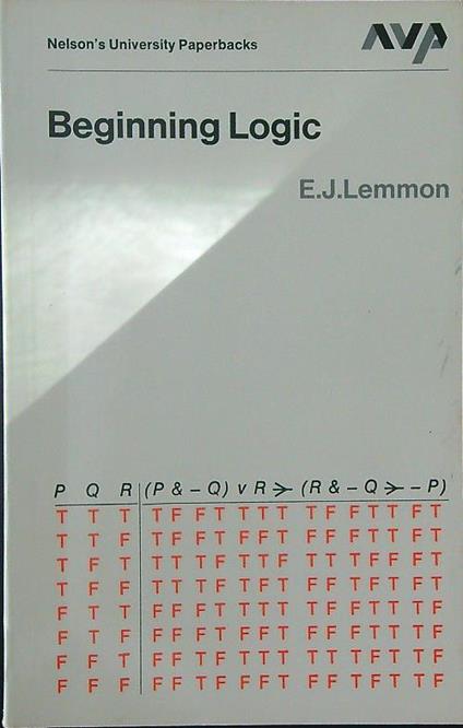 Beginning logic - E. J. Lemmon - copertina