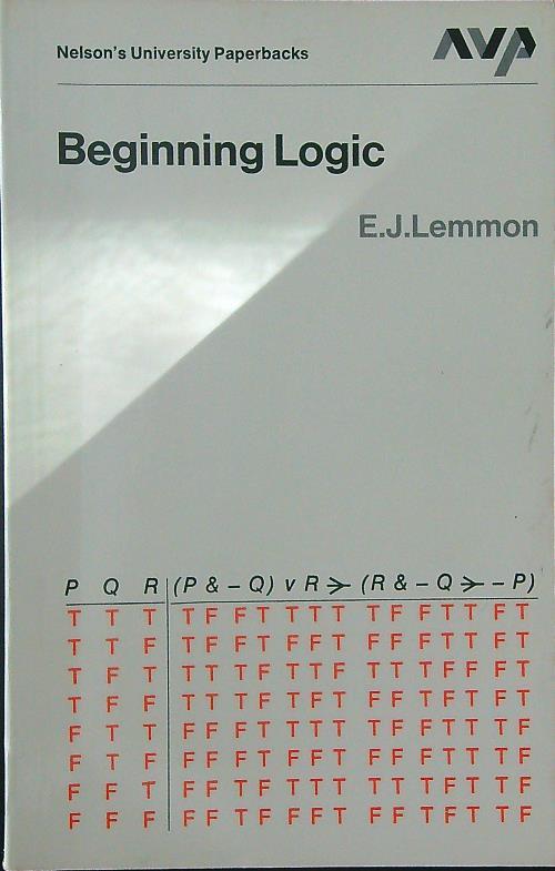 Beginning logic - E. J. Lemmon - copertina