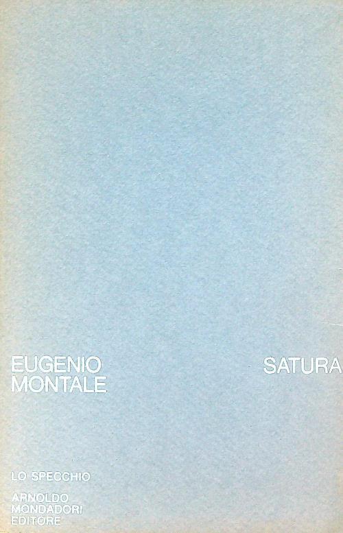 Satura - Eugenio Montale - copertina