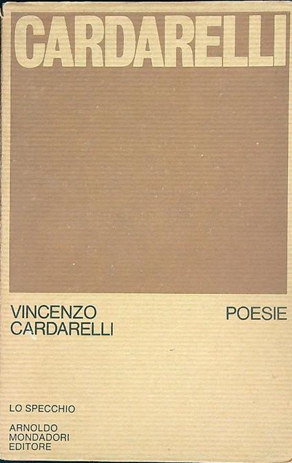 Poesie - Vincenzo Cardarelli - copertina