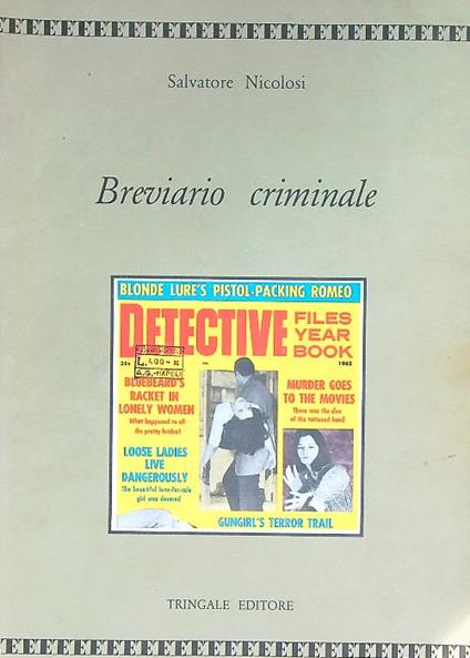 Breviario Criminale. Vol 1 - Salvatore Nicolosi - copertina