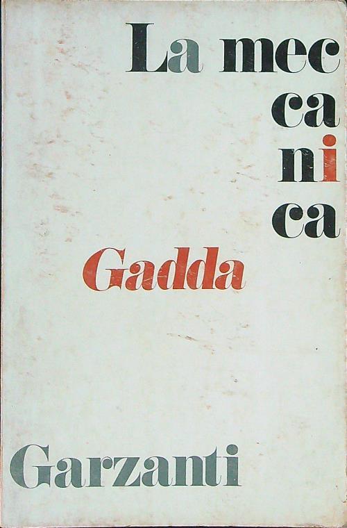 La  meccanica - Carlo Emilio Gadda - copertina