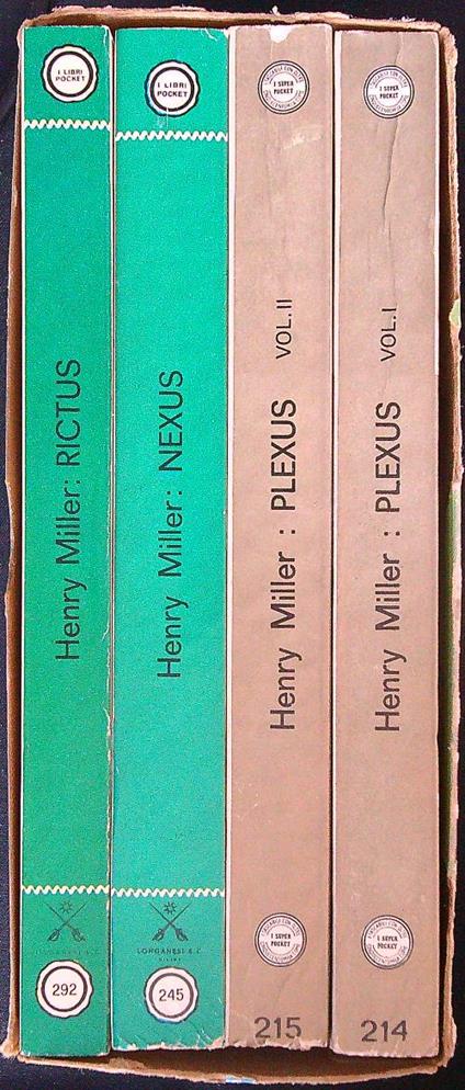 Gli ultimi scritti di Miller. Plexus Nexus Rictus. 4vv - Henry Miller - copertina