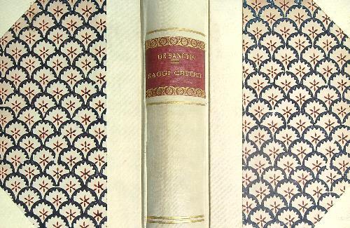 Saggi critici. 3vv in un unico tomo - Francesco De Sanctis - copertina