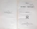 Précis de chimie physique