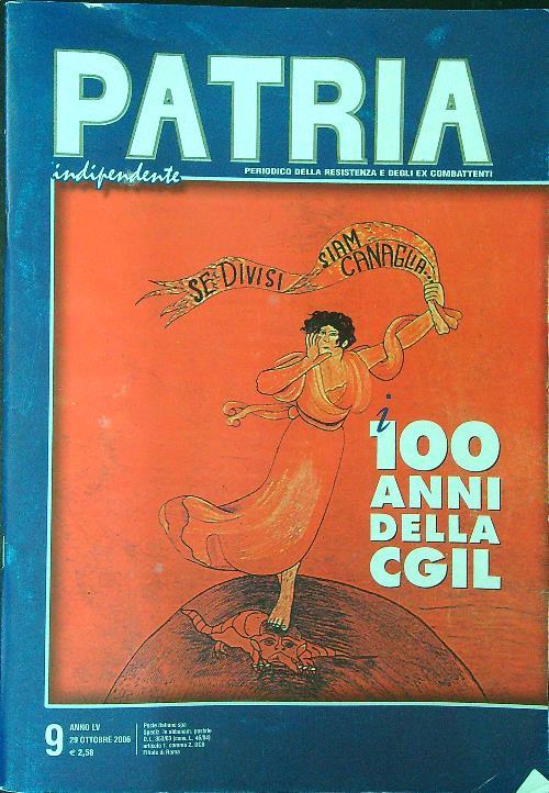 Patria indipendente 9 Anno LV 29 ottobre 2006 - copertina