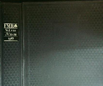 FMR VIII N 35 - 38 1985  - copertina