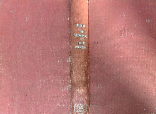The fundamentals of Electro-Magnetism - Geoffrey Cullwick - copertina