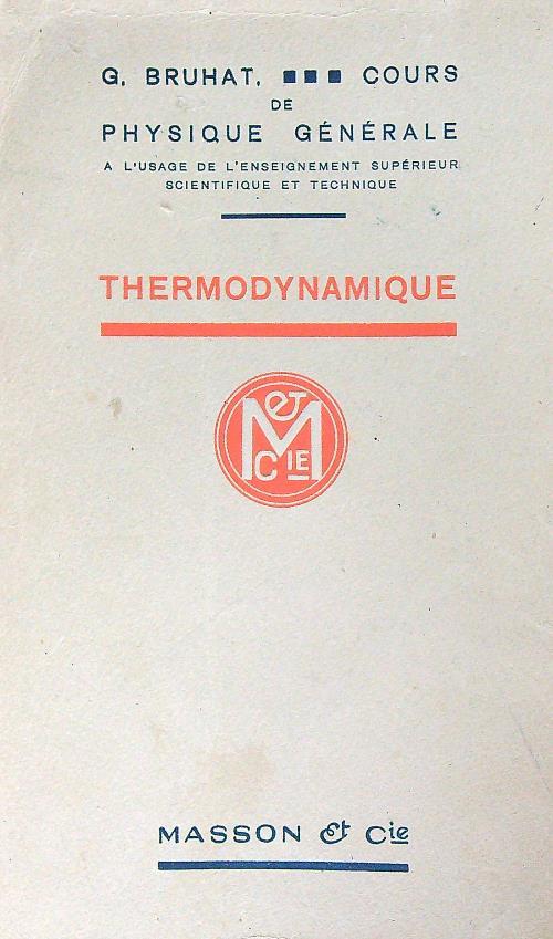 Thermodynamique - G. Bruhat - copertina