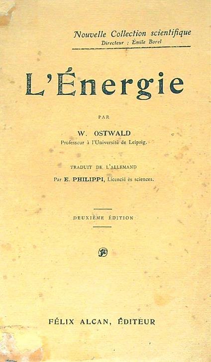 L' Energie - W. Ostwald - copertina
