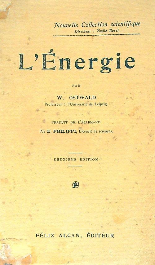 L' Energie - W. Ostwald - copertina