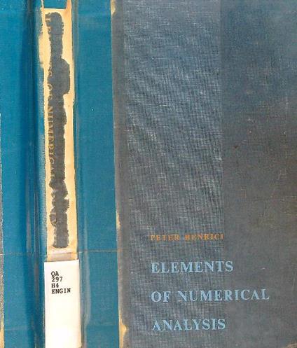 Elements of Numerical Analysis - Peter Henrici - copertina