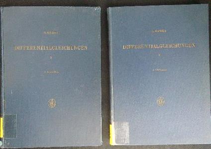Differentialgleichungen 2 vv - E. Kamke - copertina