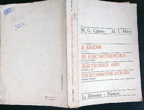 A reader in electrotechnics electronics and telecommunications  - M.G. Calasso - copertina