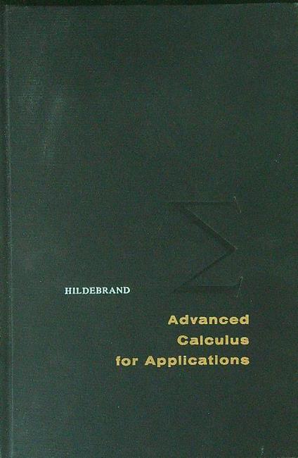 Advanced Calculus for applications - Francis B. Hildebrand - copertina