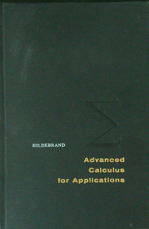 Advanced Calculus for applications - Francis B. Hildebrand - copertina