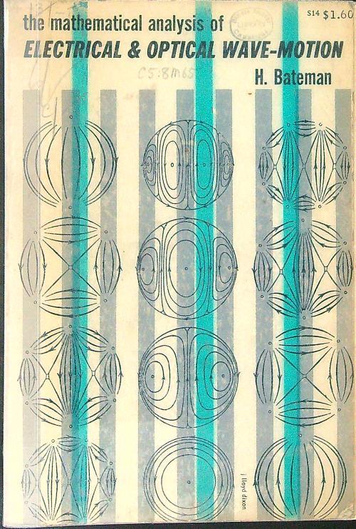Electrical & optical wave - motion - H. Bateman - copertina