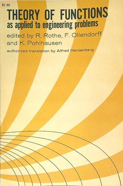 Theory of Functions as Applied to Engineering Problems - copertina