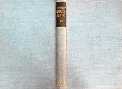 Elementary differential equations - Thornton Fry - copertina