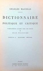 Dictionnaire politique et critique n. 15
