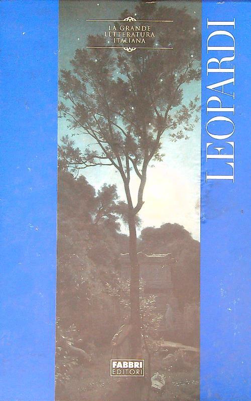 Canti Operette morali  - Leopardi - copertina