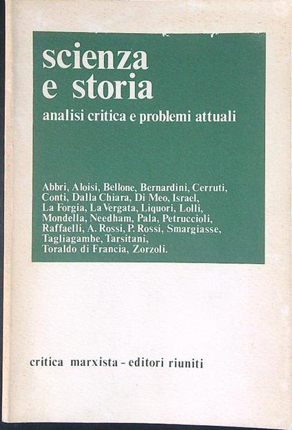 Scienza e storia - copertina
