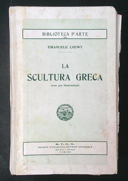 La  scultura Greca - Emanuele Loewy - copertina