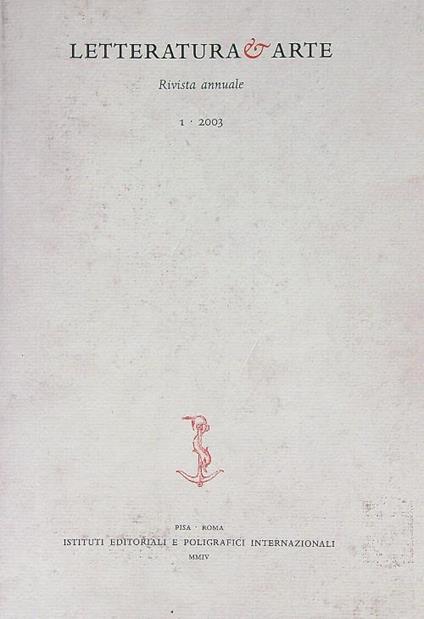 Letteratura e arte 1/2003 - copertina