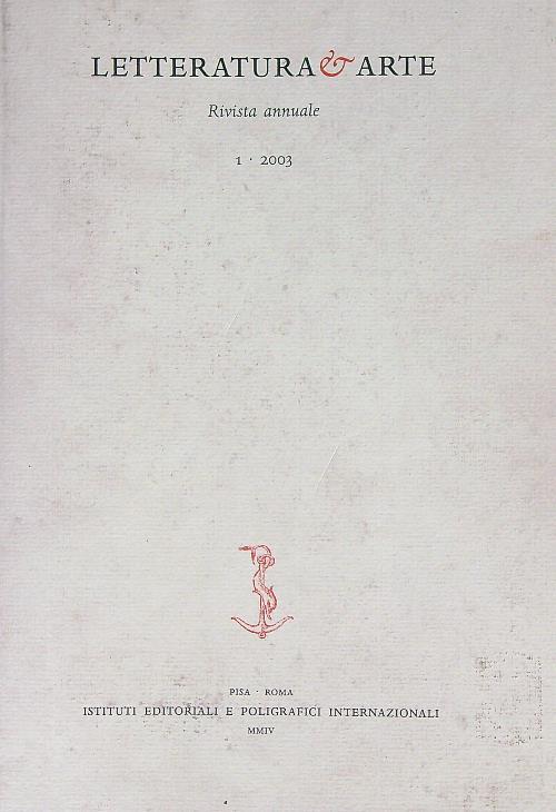 Letteratura e arte 1/2003 - copertina