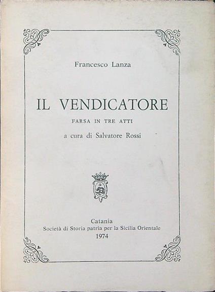 Il  vendicatore - Francesco Lanza - copertina