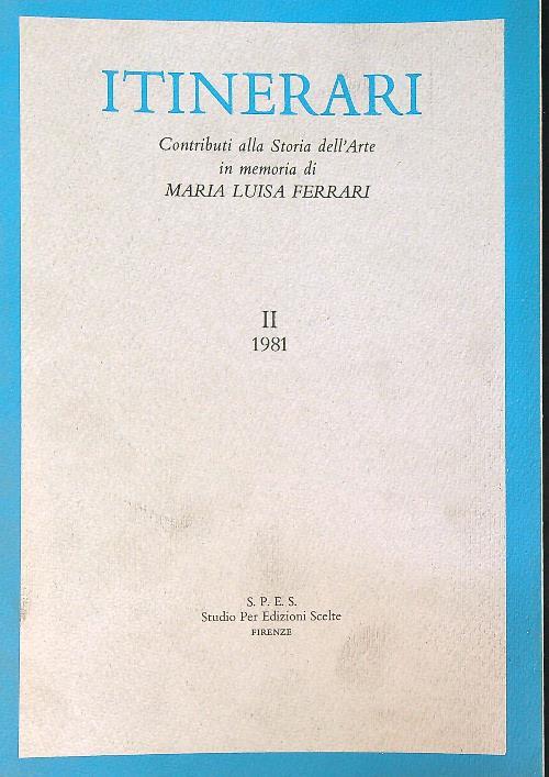 Itinerari. Vol.II 1981 - copertina