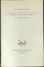 L' analisi letteraria in Italia