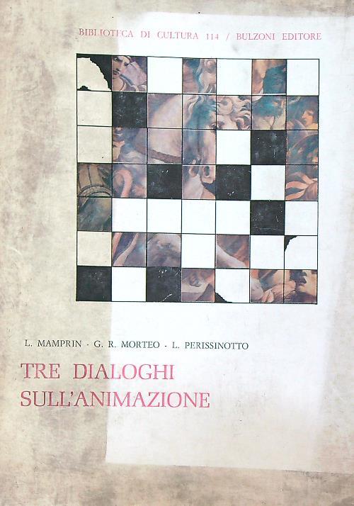 Tre dialoghi sull'animazione - copertina