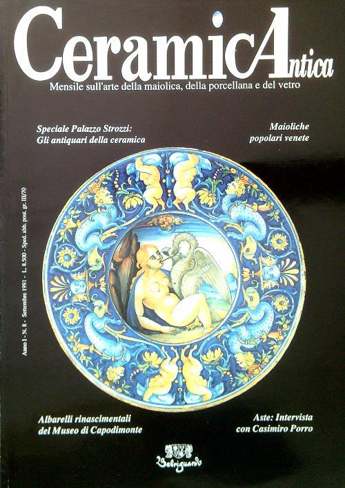 CeramicAntica - Anno I - N. 8 - Settembre 1991 - copertina