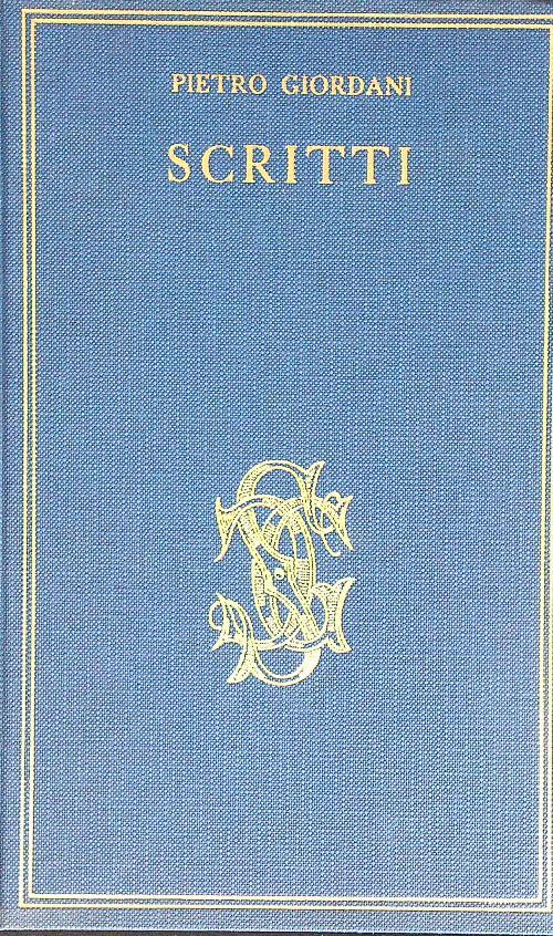 Scritti  - Pietro Giordani - copertina