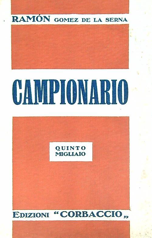 Campionario - Ramon Gomez de La Serna - copertina