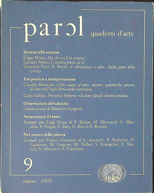 Quaderni d'arte 9 / marzo 1993 - copertina