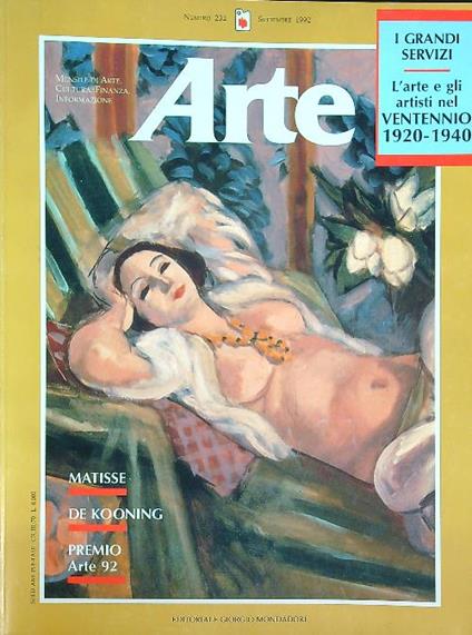 Arte 232/1992 - copertina