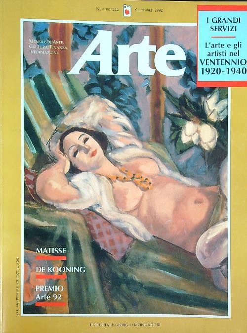 Arte 232/1992 - copertina