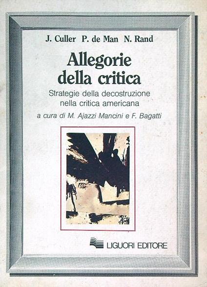 Allegorie della critica - copertina