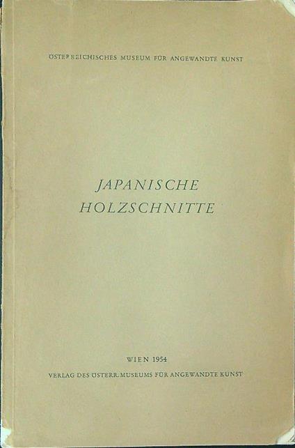 Japanische holzschnitte - copertina