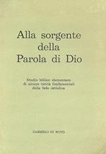 alla sorgente della  parola di dio