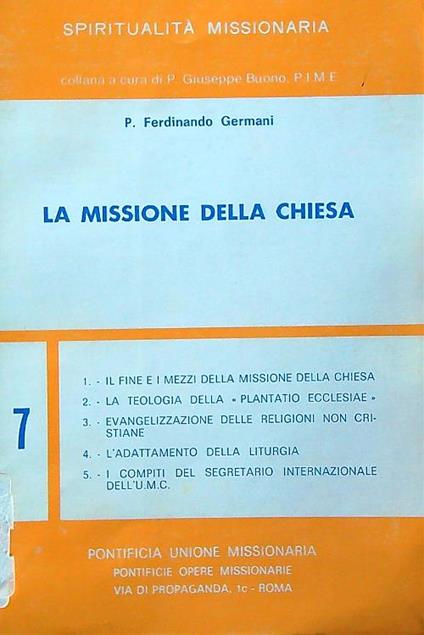 La missione della chiesa - Ferdinando Germani - copertina