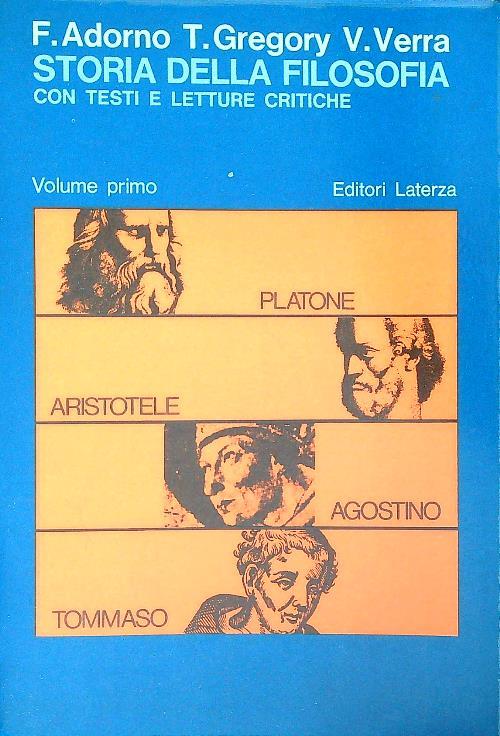 Storia della filosofia. Vol 1 - copertina