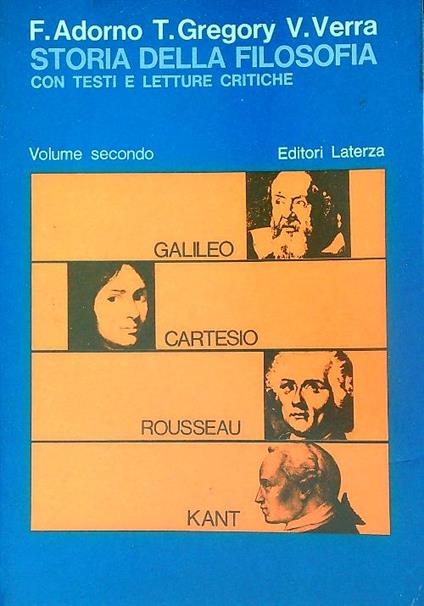 Storia della filosofia. Volume secondo - copertina