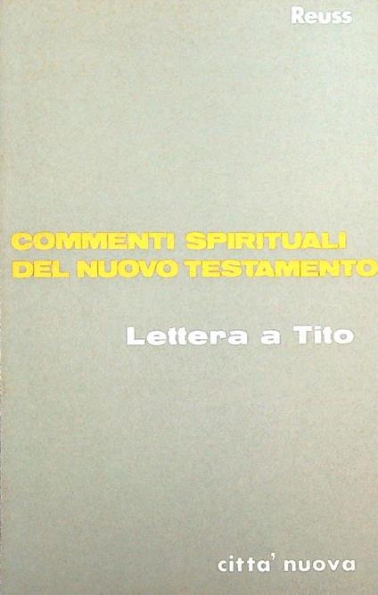 Lettera a tito - Joseph Reuss - copertina