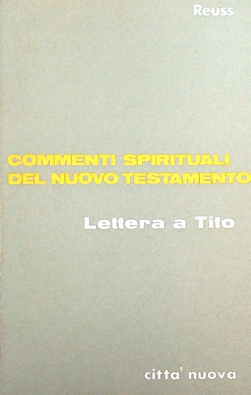 Lettera a tito - Joseph Reuss - copertina