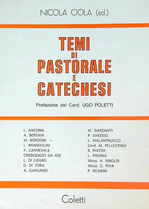 Temi di pastorale e catechesi  - Nicola Ciola - copertina